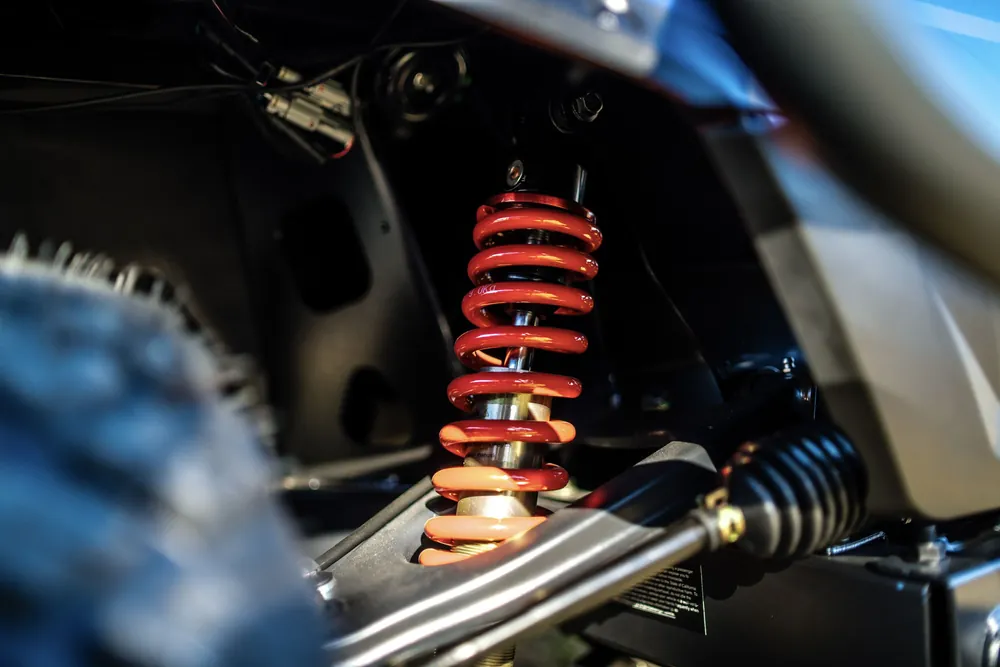 Coil-over suspension on the Denago Rover XL6