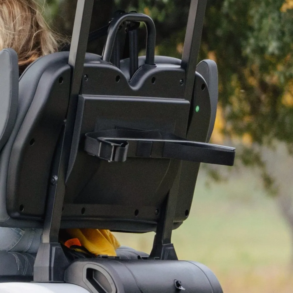 Golf bag holder on the Denago Rover XXL