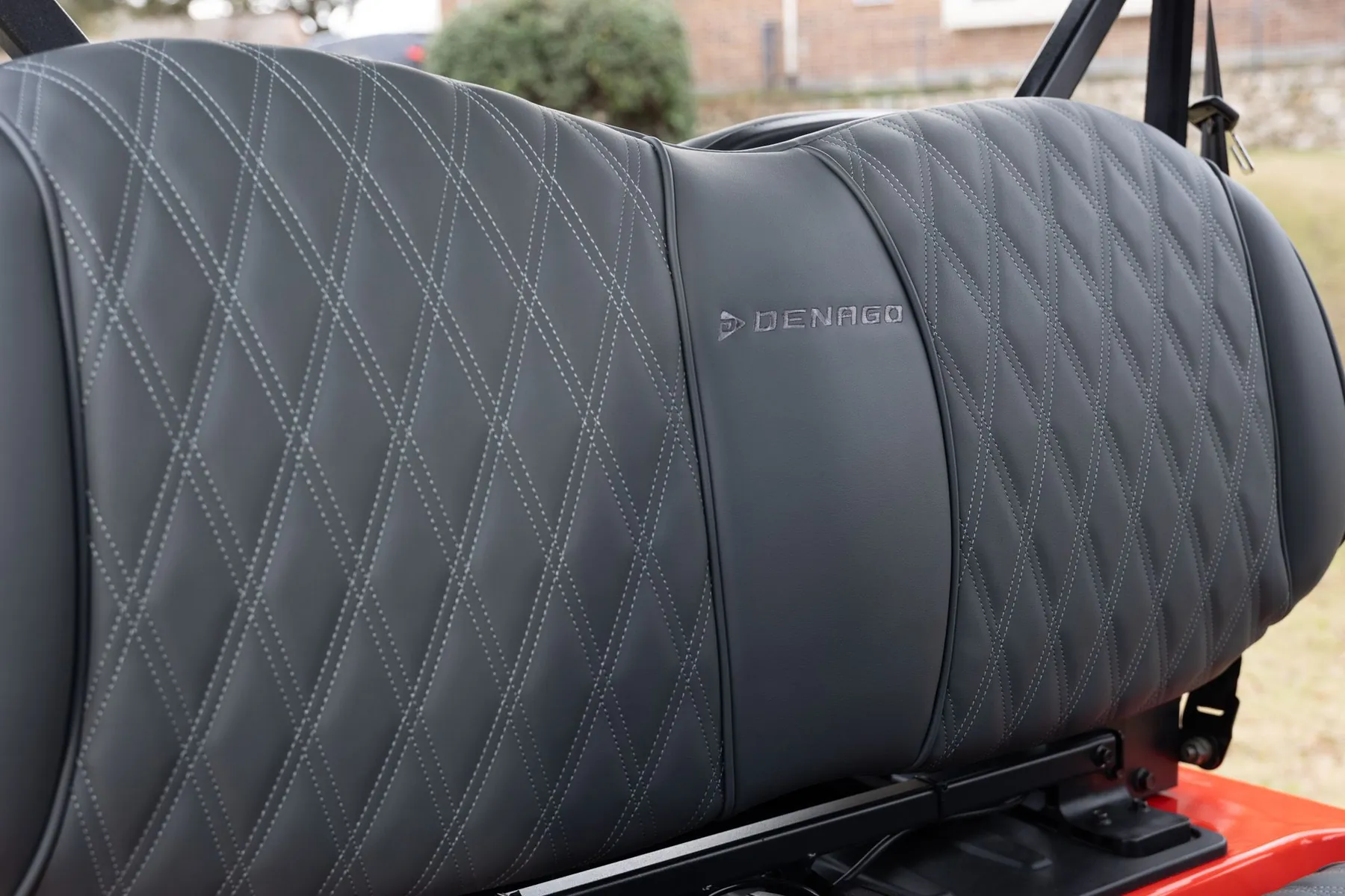 Diamond-stitched custom golf cart seat