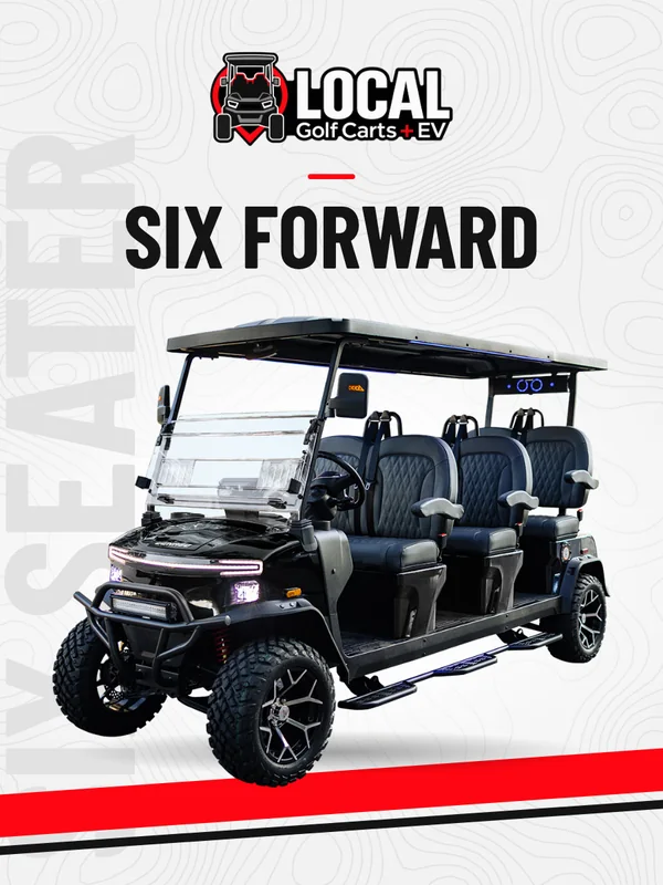 Six Forward golf cart